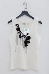 SWAYING/KNIT water drop hollow silk vest SW24SS1T34 white